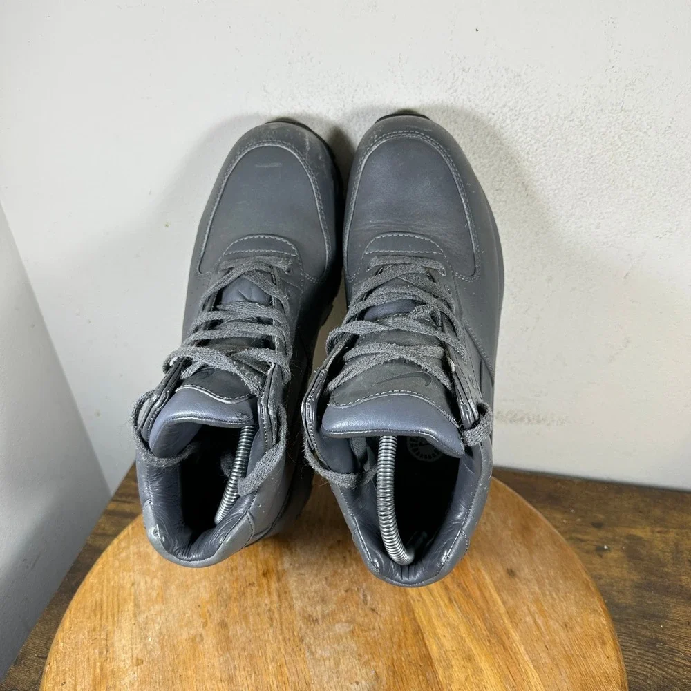 Nike ACG Air Max Goadome Dark Grey Leather Hiking Boots Men 9 865031-009 2011